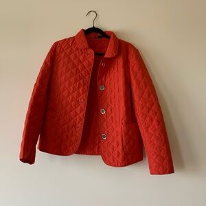 Orange quilted Jacket